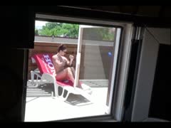 Brother caught masturbating and watching porn on a hidden cam xxx sister in the backyard